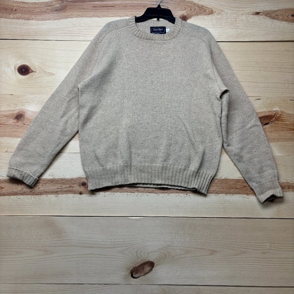 Vintage Loch Mist Wool Sweater Mens Large Brown Tan Crewneck Pullover USA Made - Picture 2 of 14